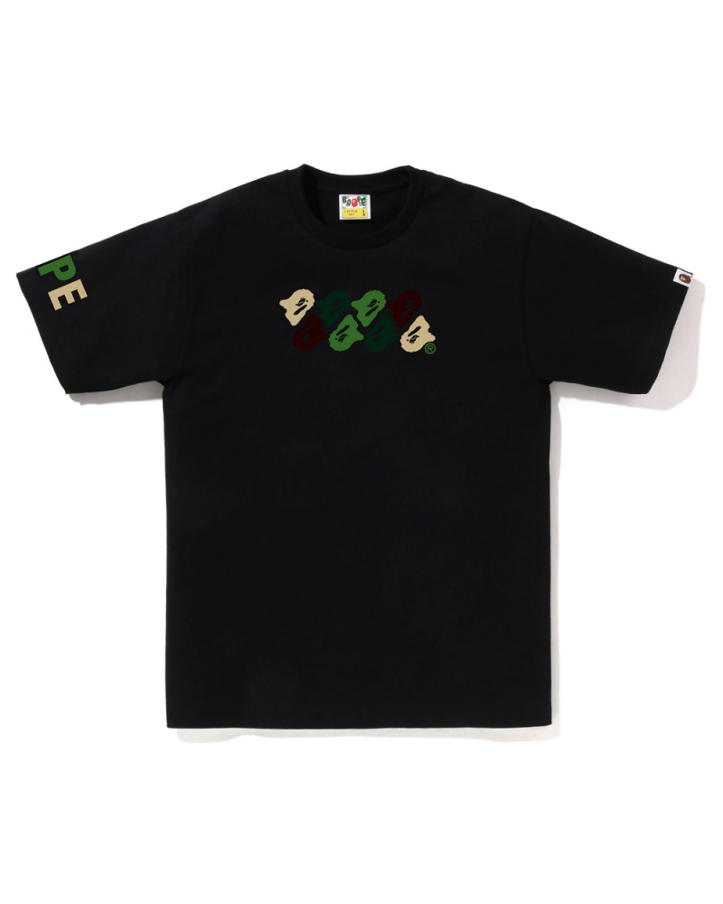 T Shirts Bape ABC Noir Homme | MEL-28038931